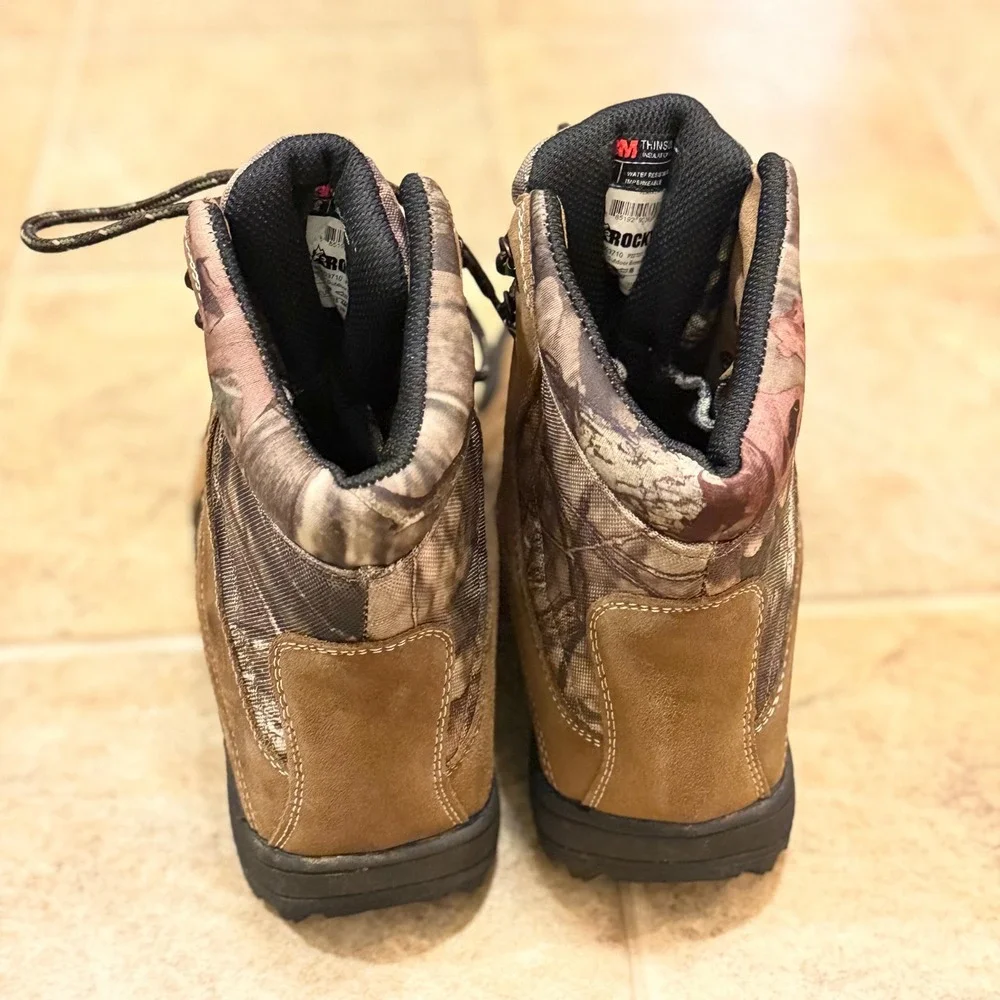Rocky Kids Outdoor Brown Camo 800g Thinsulate Waterproof Boots FQ0003710 Size 4M